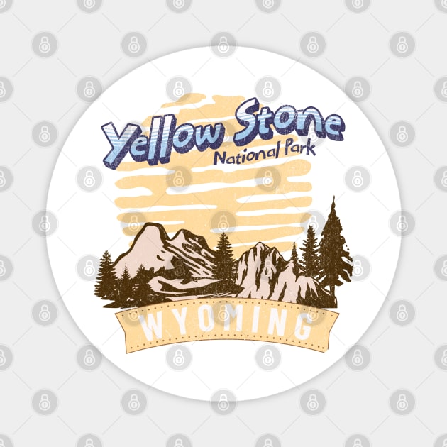 Yellowstone National Park, Wyoming Magnet by HUNTINGisLIFE